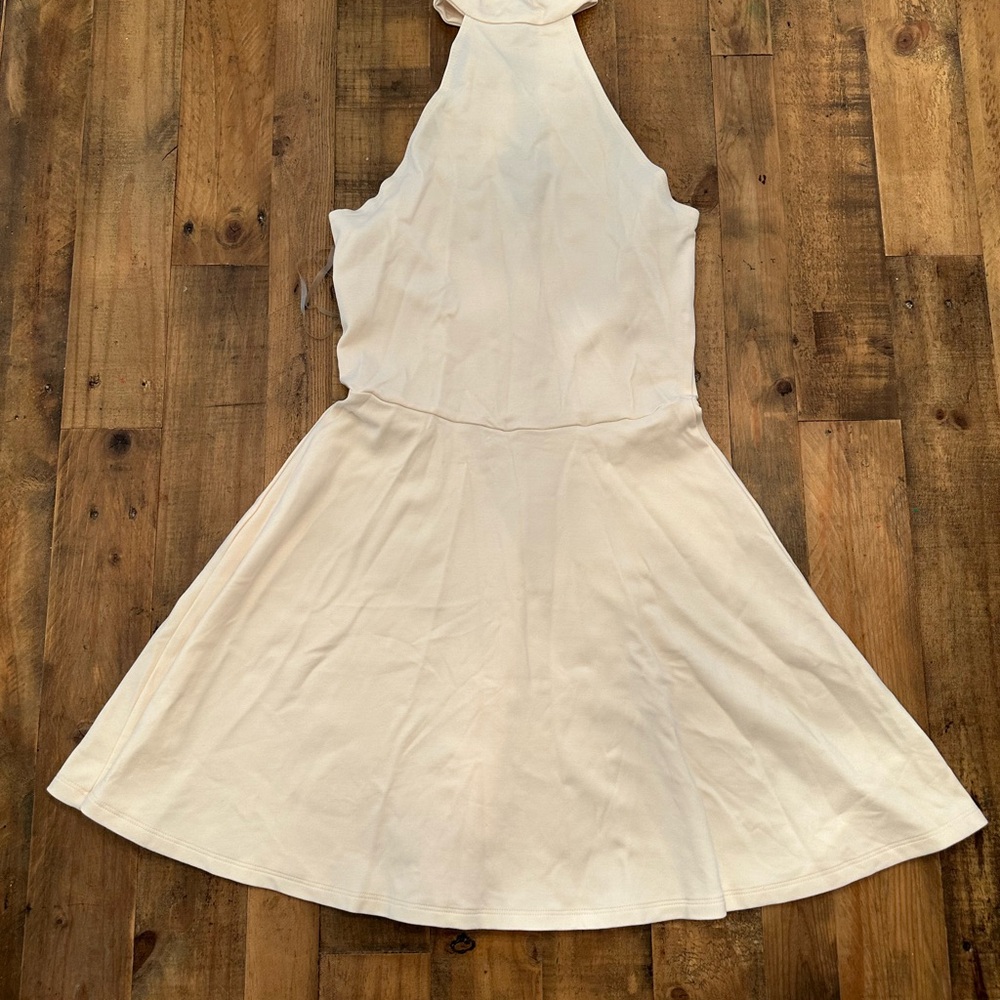 American Apparel Cream Halter A-Line Dress